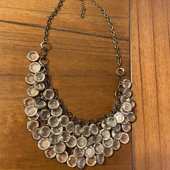 Clear Gem Statement Necklace - Picture 2 of 9